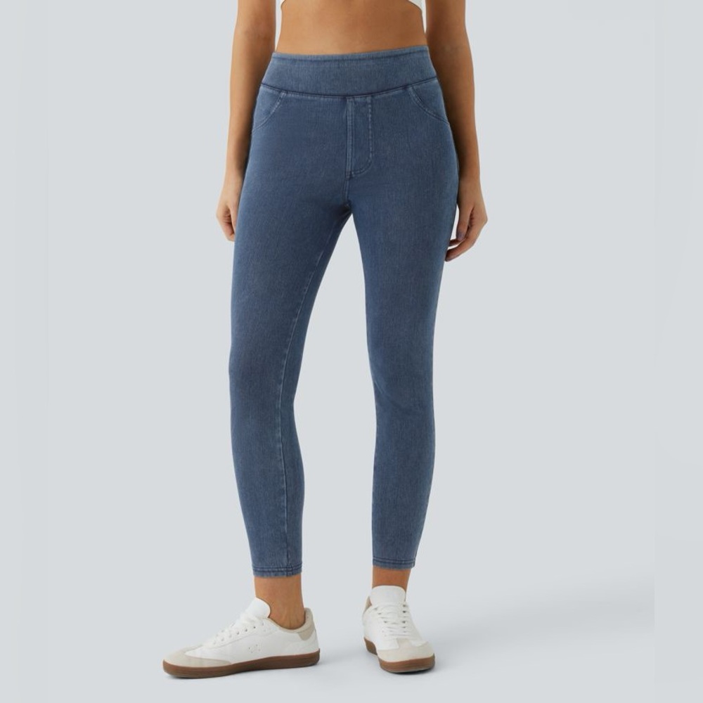 Halara Flex™ High Waisted Pocket Denim Casual Leggings - size Medium